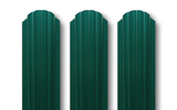 Штакетник полукруглый двухсторонний RAL 6005 зеленый мох ПК Версаль